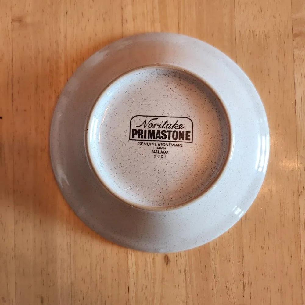 Noritake Primastone Malaga 8301 Cereal/Soup Bowls Blue design Set of 6